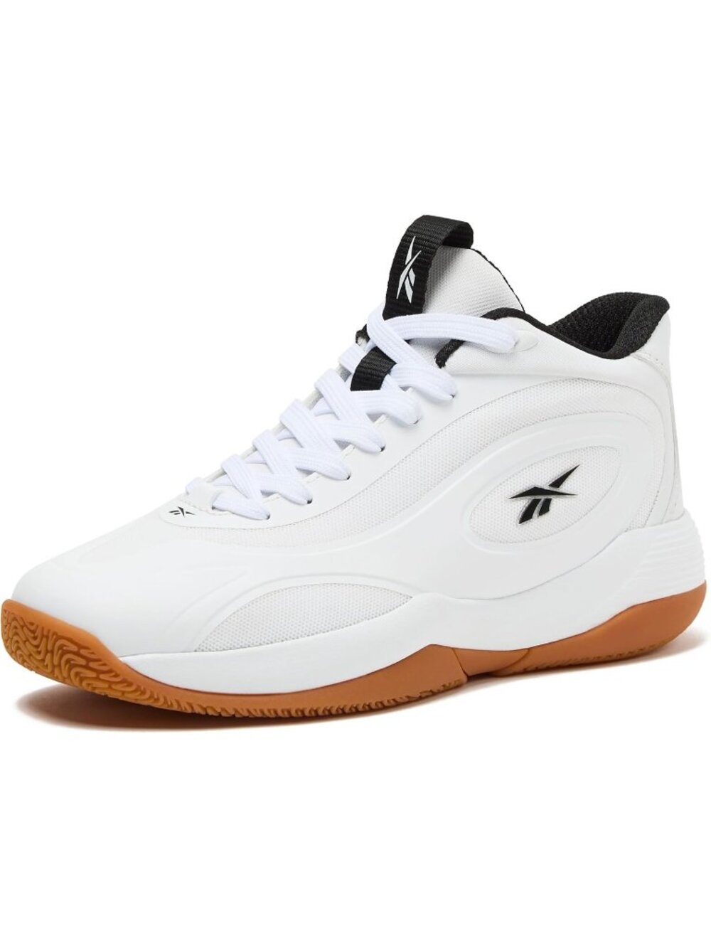 Men's White Gum High Top Sports Lace Up Lightweight Sneakers Basketball Shoes